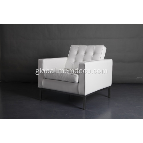 Leather Sofa white leather knoll sofa one seat Supplier